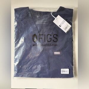 FIGS Women's Catarina Scrub Top Navy Blue Size XL New